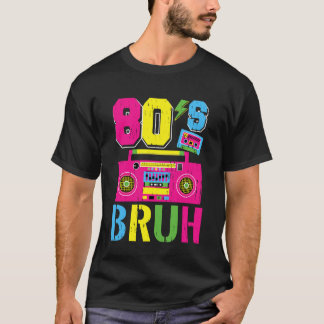 T-shirt Tenues Rétro 80 Bruh pour Garçons Tenue de Fête de