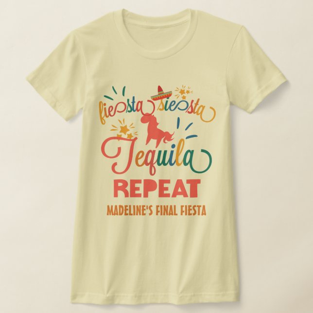 T-shirt Tequila de la Siesta personnalisée Répétition (Poser)