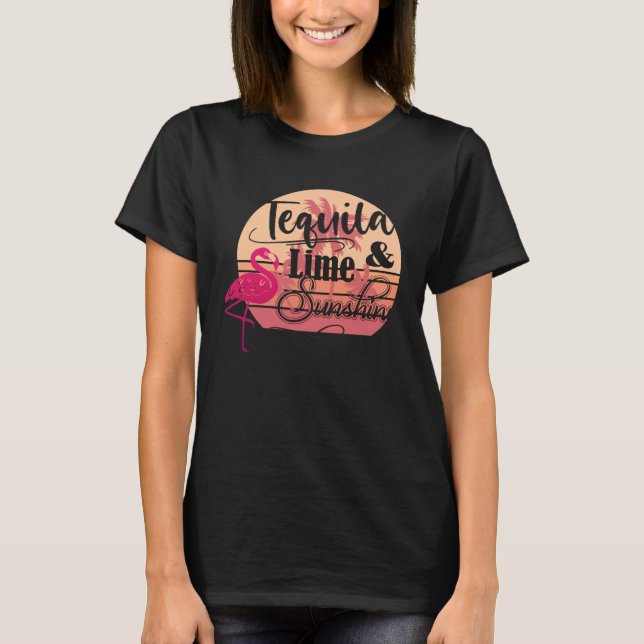 T-shirt Tequila Et Soleil Lime (Devant)