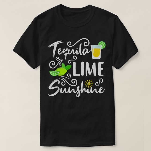 T-shirt Tequila Lime et soleil Funny Summer Beach Vacat (Design devant)