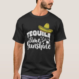 T-shirt Tequila Line Sunshine Holiday Mexique