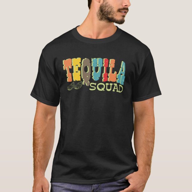 T-shirt Tequila Squad  Cinco De Mayo For Men Women Retro (Devant)