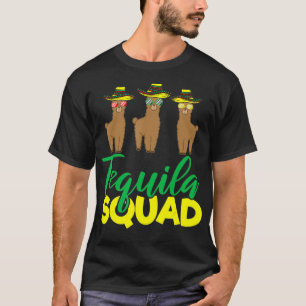 T-shirt Tequila Squad Llama Correspondant Cinco De Mayo Me