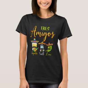 T-shirt Tequila Tres Amigos Sel Citron Cinco De Mayo