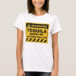 T-shirt TEQUILA, UN Étiquette D'Alerte Humaine, FAIT DE M