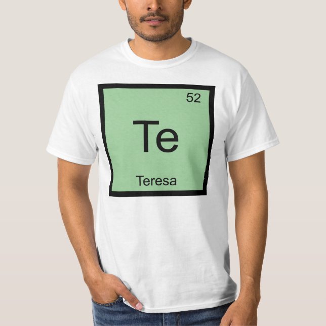 T-shirt Teresa Nom Chimie Élément Tableau Périodique (Devant)