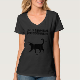 T-shirt Terminal Cat Linux pour débutants