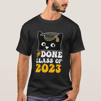 T-shirt Terminé Classe 2023 L Chat Noir Diplômé de fin d'é