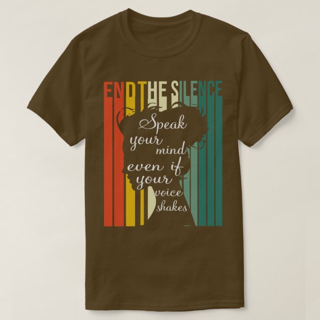T-shirt Terminez Le Silence Parlez Votre Esprit (Design devant)