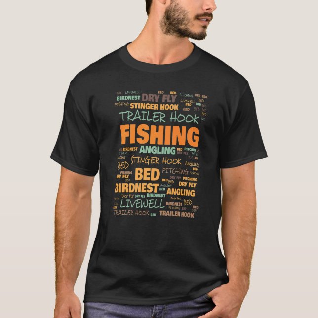 T-shirt Terminologie de pêche Termes couramment utilisés (Devant)