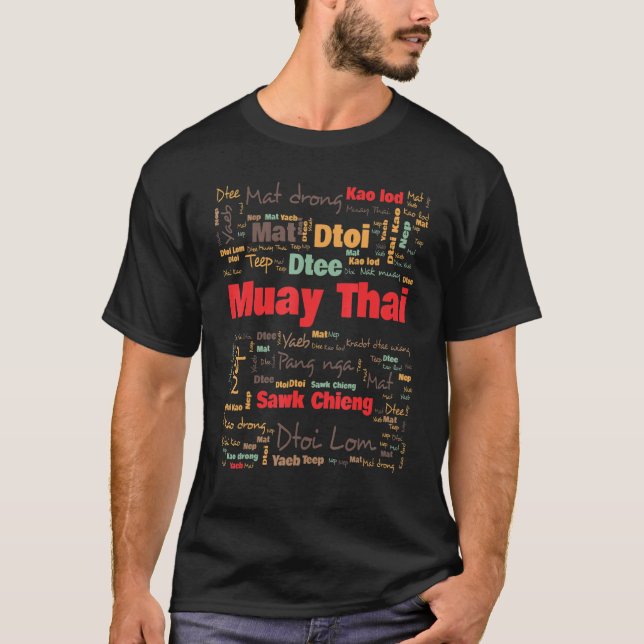 T-shirt Terminologie thaïlandaise de plusieurs termes cour (Devant)