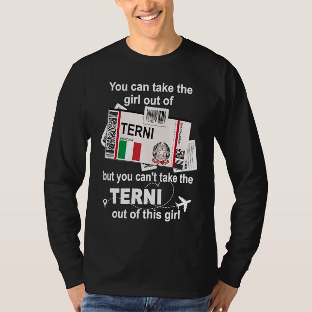 T-shirt Terni Boarding Pass  Terni Girl  Terni (Devant)
