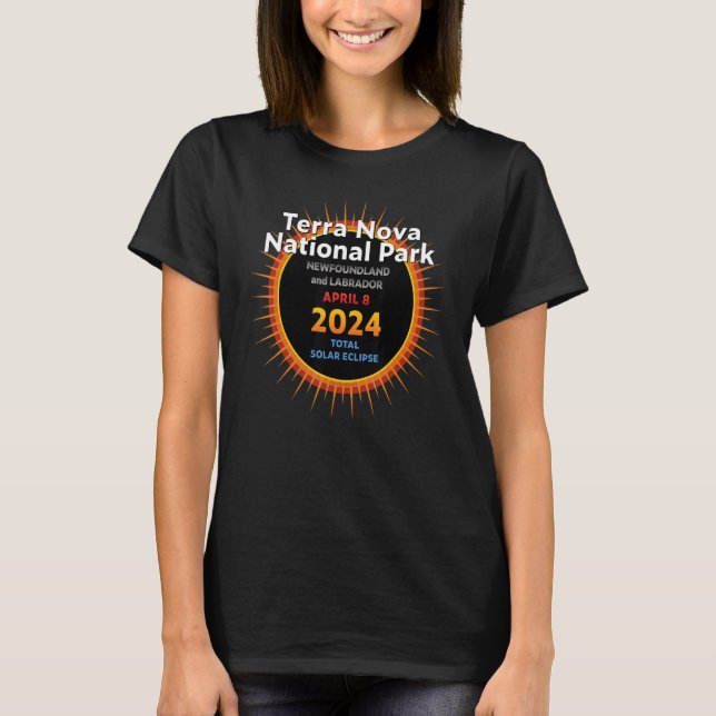 T-shirt Terra Nova Park NL Total Solar Eclipse 2024 2 (Devant)