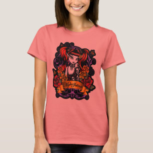 T-shirt Terra Rose tatoué Imaginaire foncé foncé doigt de 