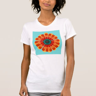 T-shirt Terracotta & Fleur Turquoise