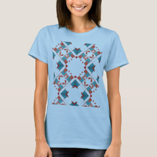 T-shirt Terracotta Rouge Turquoise Bleu Crise Méditerranée
