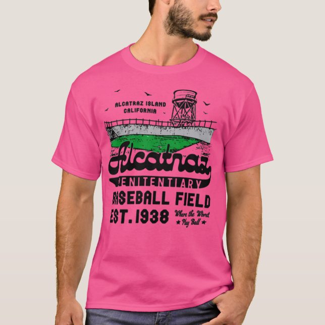 T-shirt Terrain de baseball de la prison d'Alcatraz (Devant)