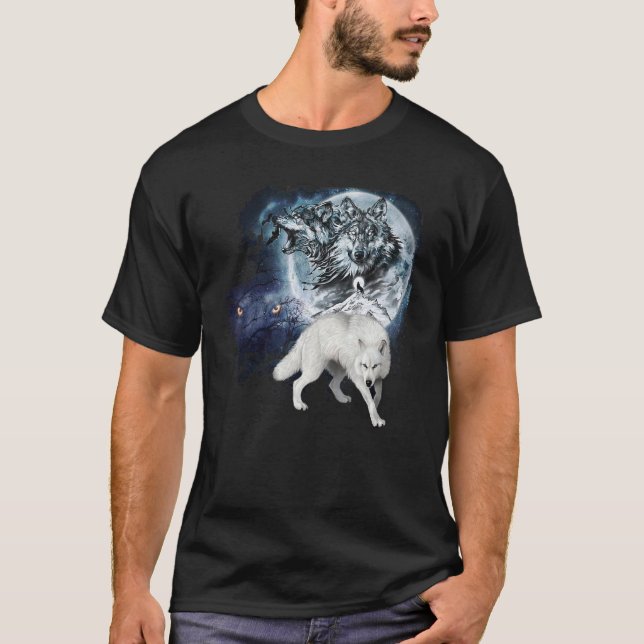 T-shirt Terrain de chasse au loup Forêt d'Icy Nature (Devant)