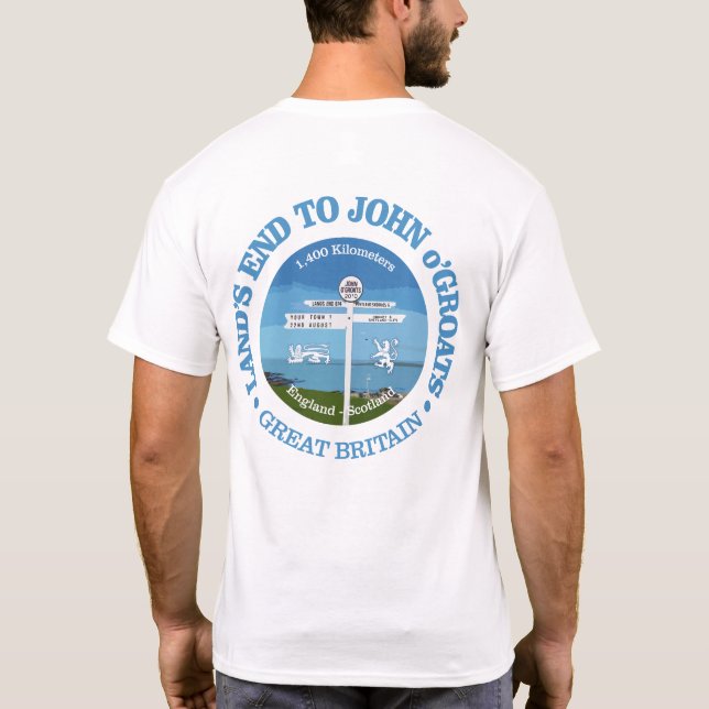 T-shirt Terrain de fin à John o'Groats (vélo c) (Dos)