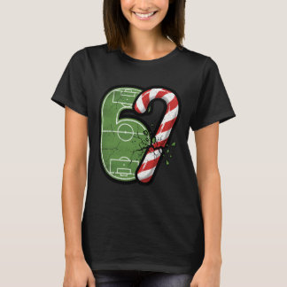 T-shirt Terrain de football Candy Cane 67 Fêlé Drôle de No
