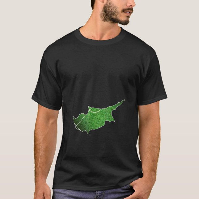 T-shirt Terrain de football de Chypre (Devant)