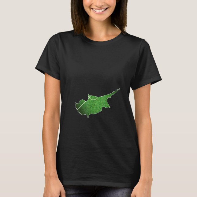 T-shirt Terrain de football de Chypre (Devant)