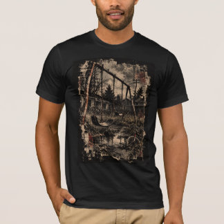 T-shirt Terrain de jeu abandonné Graphique grunge vintage