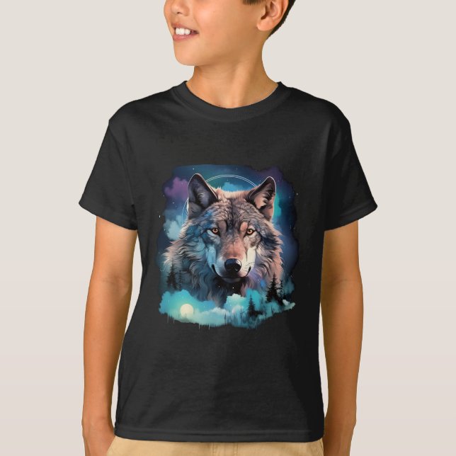 T-shirt Terrains de chasse du loup gris1  (Devant)