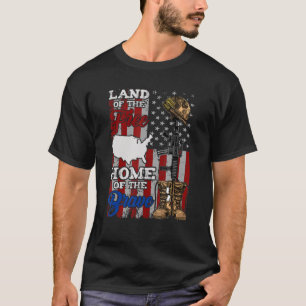 T-shirt Terre 4 juillet De La Maison Libre Du Brave Ame