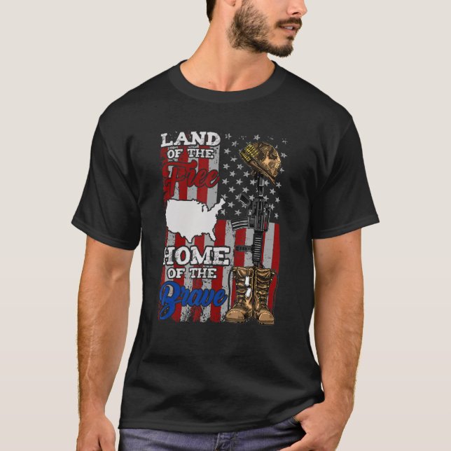 T-shirt Terre 4 juillet De La Maison Libre Du Brave Ame (Devant)
