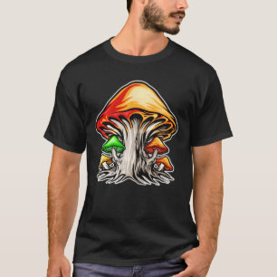 T-shirt Terre colorée Art de champignon psychédélique