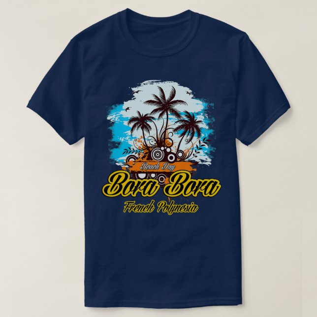 T-shirt Terre De Fête À Bora Bora (Design devant)