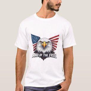 T-shirt Terre de la liberté, drapeau américain patriotique