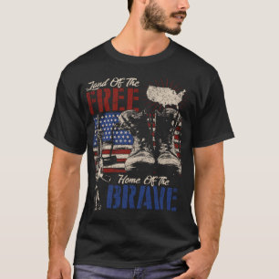 T-shirt terre de la maison libre du courageux jour des vét