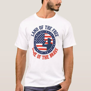 T-shirt Terre De La Maison Libre Du Courageux - Jour Du M