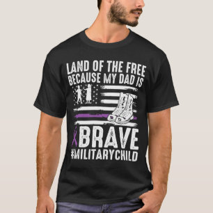 T-shirt Terre de l'enfant militaire courageux fier parce q