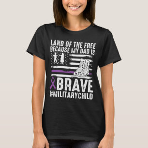 T-shirt Terre de l'enfant militaire courageux fier parce q