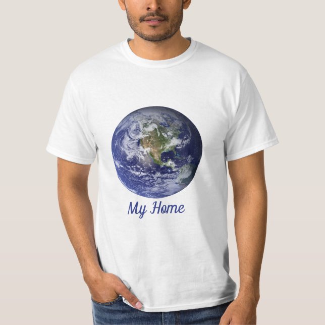 T-shirt Terre de l'espace, marbre bleu par la NASA (Devant)