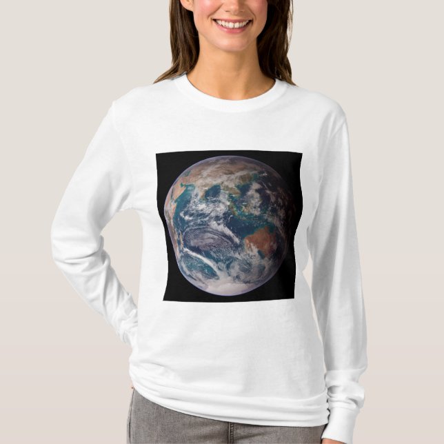 T-shirt Terre de marbre bleu (hémisphère oriental) (Devant)
