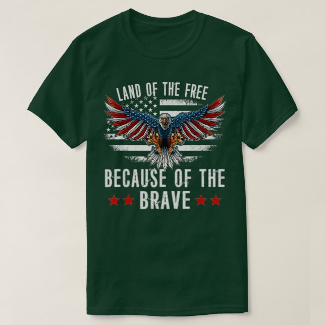 T-shirt Terre des Libres à cause de la Brave Memorial Day (Design devant)