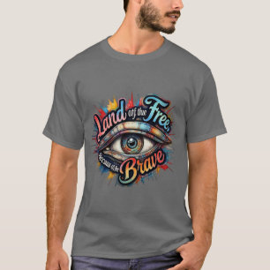 T-shirt Terre des Libres, à cause des courageux" Patriotiq