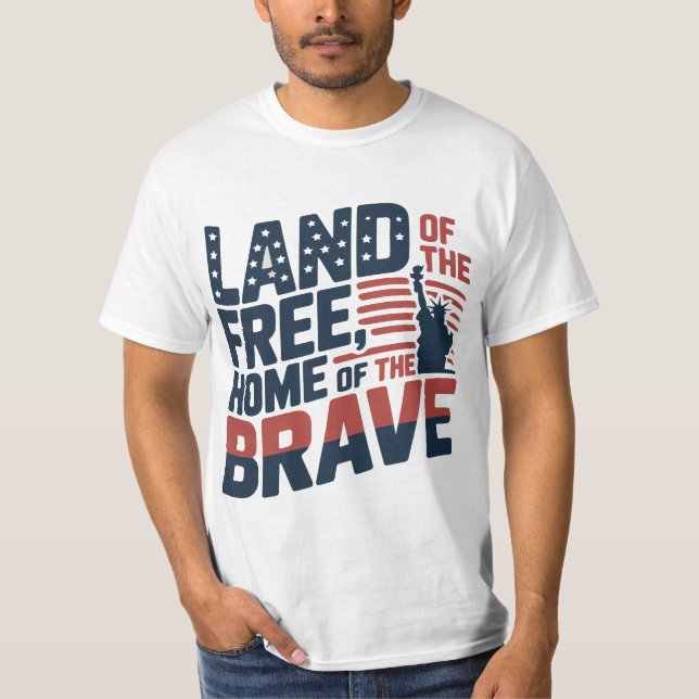T-shirt Terre des Libres, Maison des Braves - 4 juillet (Devant)
