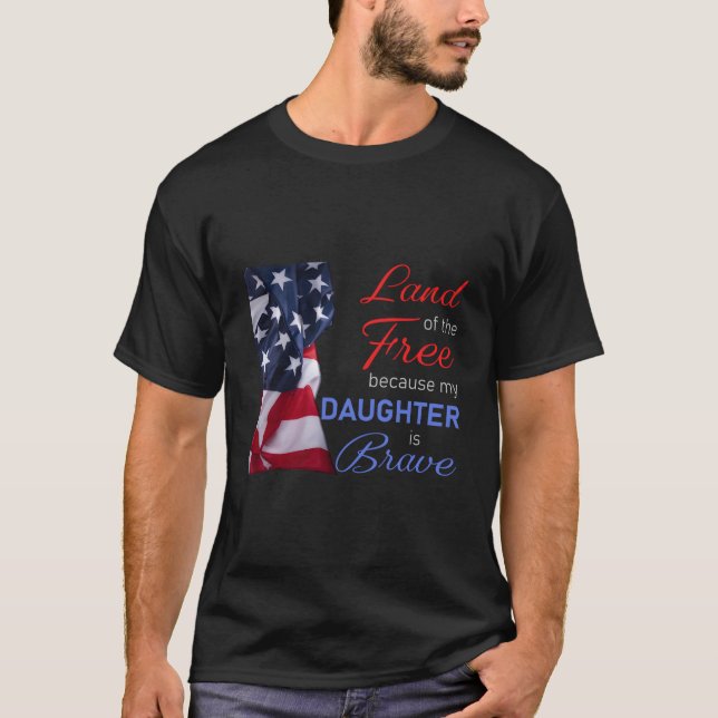 T-shirt Terre Des Libres Parce Que Ma Fille Est Courageuse (Devant)