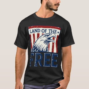 T-shirt Terre des Libres - Vintage USA Eagle Graphic