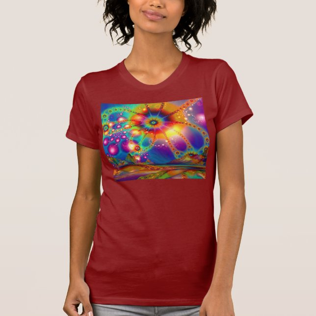 T-shirt Terre d'illuminations psychédéliques (Devant)