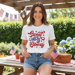T-shirt Terre douce de liberté 4 juillet patriotique