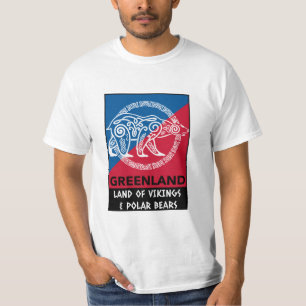T-shirt Terre Du Groenland Des Vikings Et De L'Ours Polair