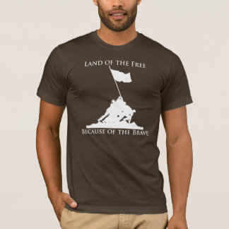 T-shirt Terre du libre, en raison du courageux : Iwo Jima