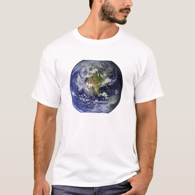 T-shirt Terre entière montrant l'Amérique du Nord (Devant)