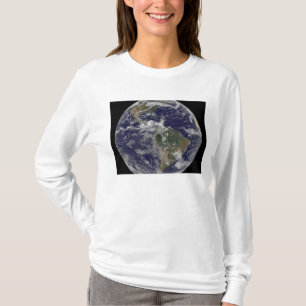 T-shirt Terre entière montrant l'Amérique du Nord et l'Ame